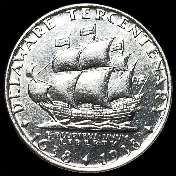1936 Silver Delaware Tercentenary Half Dollar  GEM BU