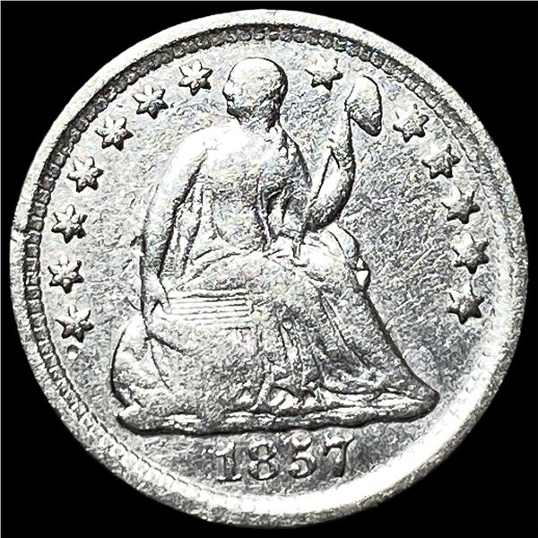 1857 Seated Liberty Half Dime CLOSELY  UNCIRCULATED