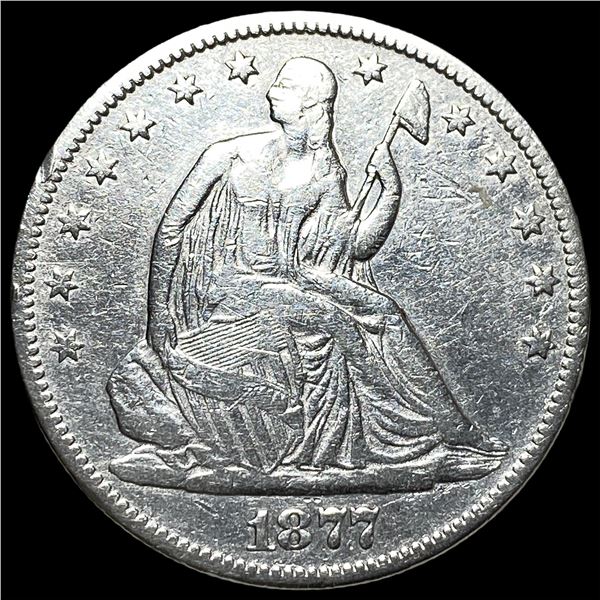 1877 Seated Liberty Half Dollar CLOSELY  UNCIRCULATED