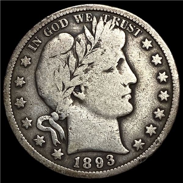 1893-S Silver Barber Half Dollar NICELY  CIRCULATED