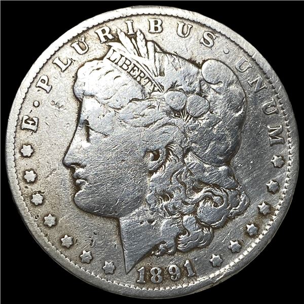1891-CC Silver Morgan Dollar LIGHTLY  CIRCULATED