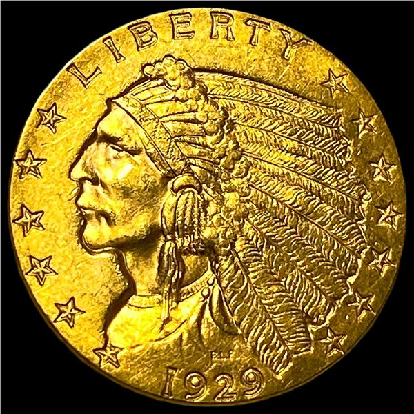 1929 Indian Head Gold $2.50 Quarter Eagle  UNCIRCULATED