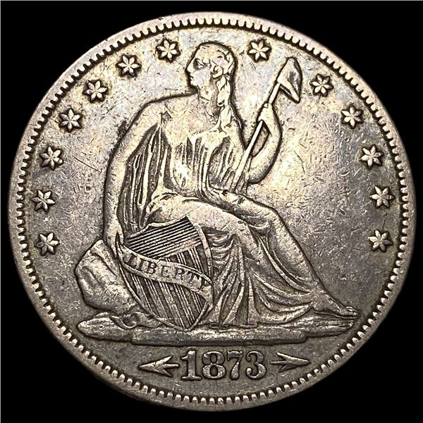 1873 Arrows Seated Liberty Half Dollar  CLOSELY UNCIRCULATED