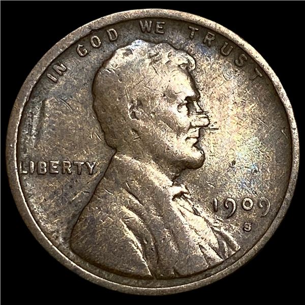 1909-S Lincoln Wheat Cent NEARLY UNCIRCULATED