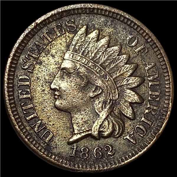 1862 Copper-Nickel Indian Head Cent CHOICE AU