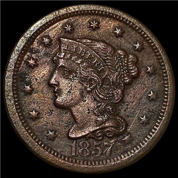 1857 Braided Hair Large Cent CHOICE AU