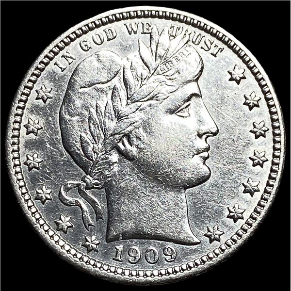 1909 Barber Silver Quarter UNCIRCULATED