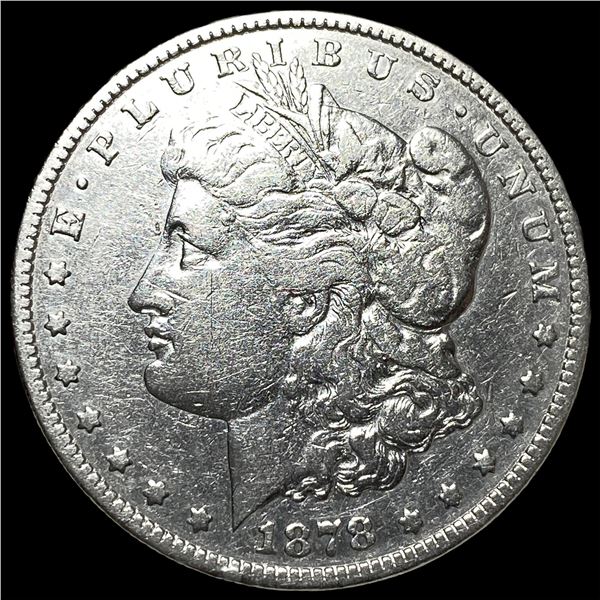 1878 7-8TF Strong Silver Morgan Dollar NEARLY UNCIRCULATED