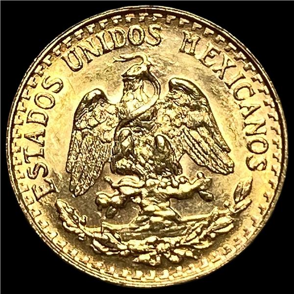 1945 Mexico Gold 2 Pesos GEM BU