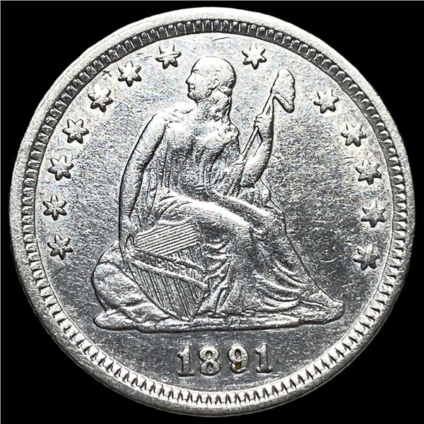 1891 Silver Quarter Dollar (Seated Liberty)  UNCIRCULATED