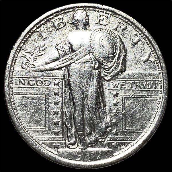 1917 Type 1 Silver Standing Liberty Quarter CHOICE AU