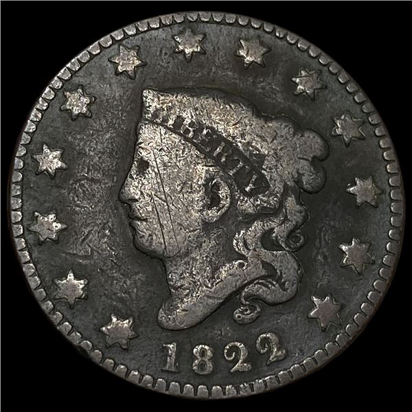 1822 Large Cent LIGHTLY CIRCULATED