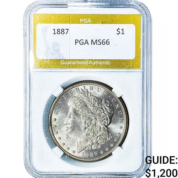 1887 Morgan Silver Dollar PGA MS66
