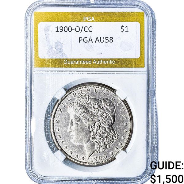 1900-O/CC Morgan Silver Dollar PGA AU58