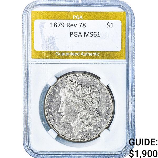1879-S Rev 78 Morgan Silver Dollar PGA MS61