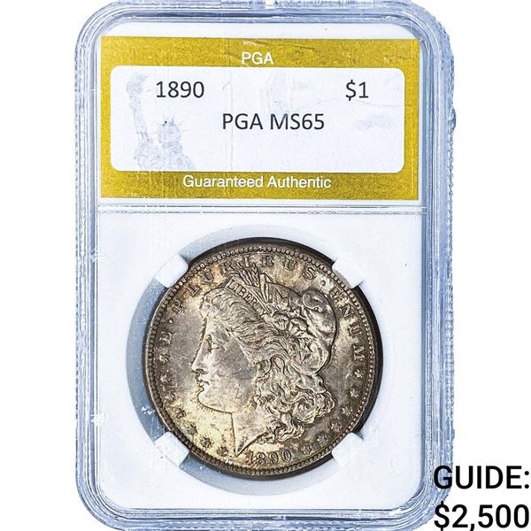 1890 Morgan Silver Dollar PGA MS65