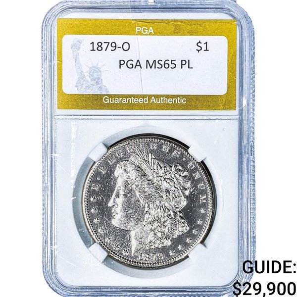 1879-O Morgan Silver Dollar PGA MS65PL
