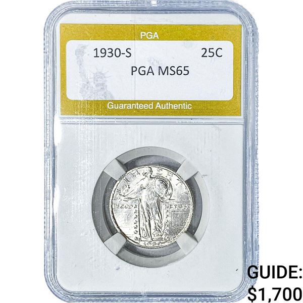 1930-S Standing Liberty Quarter PGA MS65