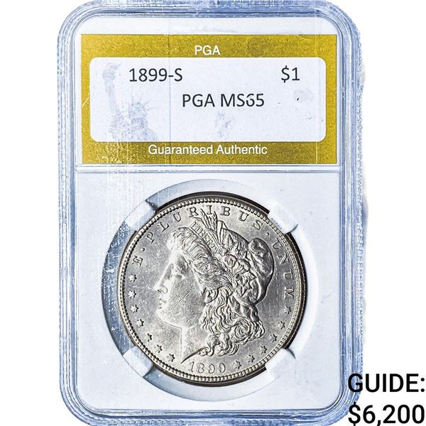 1899-S Morgan Silver Dollar PGA MS65