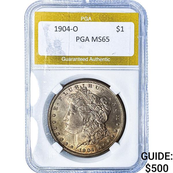 1904-O Morgan Silver Dollar PGA MS65