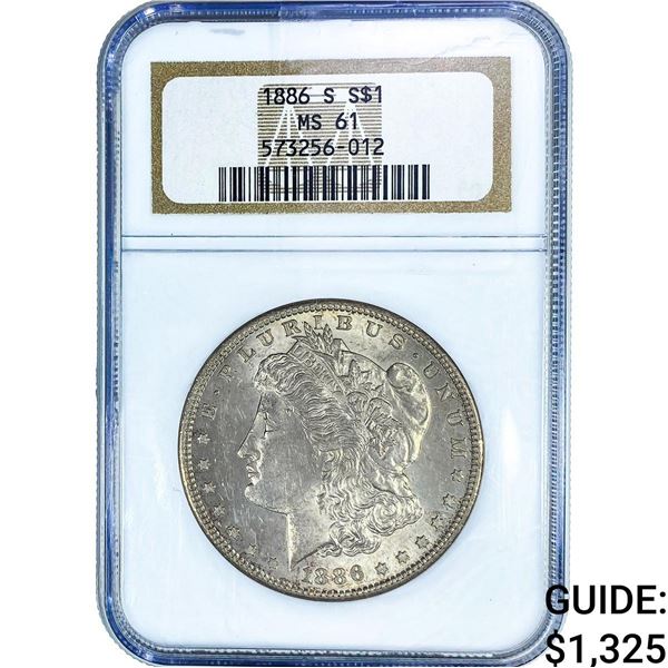 1886-S Morgan Silver Dollar NGC MS61