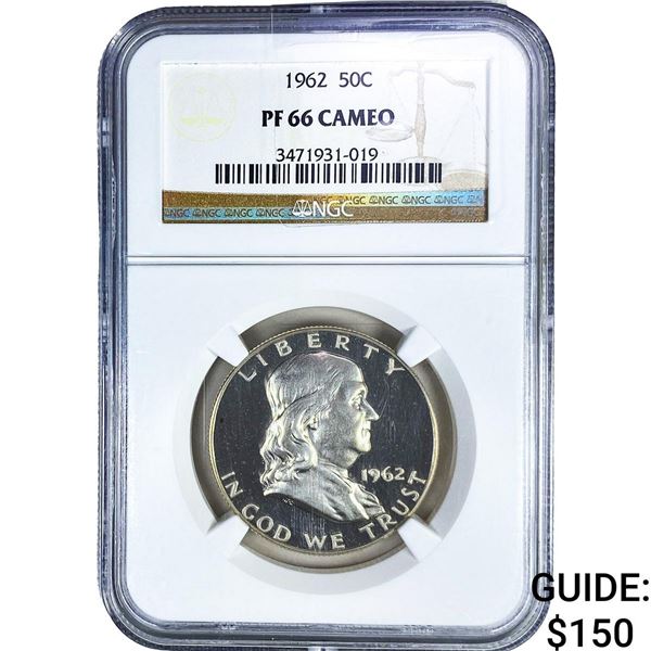 1962 Franklin Half Dollar NGC PF66 Cameo
