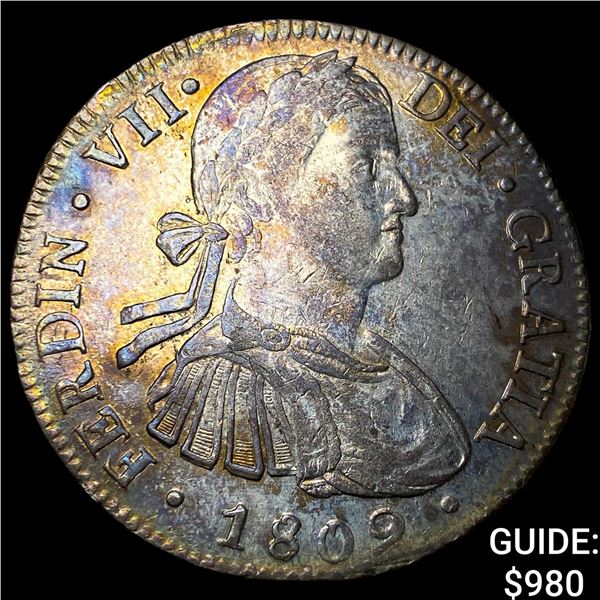 1809 Mexico Ferdinand VII Silver 8 Reales Armored Bust