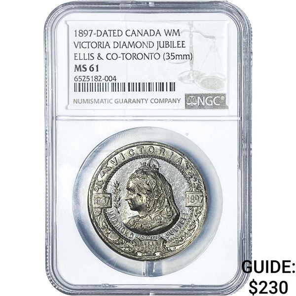 1897 Canada Victoria Diamond Jubilee WM Medal