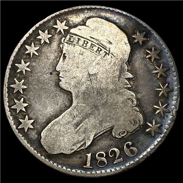 1826 Silver Capped Bust Half Dollar LIGHTLY CIRCULATED