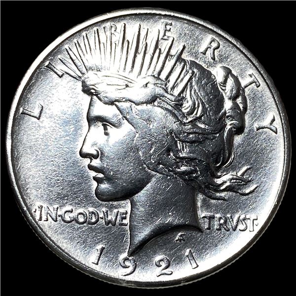 1921 Silver High Relief Peace Dollar CHOICE AU