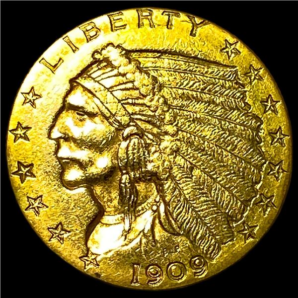 1909 Indian Head Gold $2.50 Quarter Eagle  UNCIRCULATED