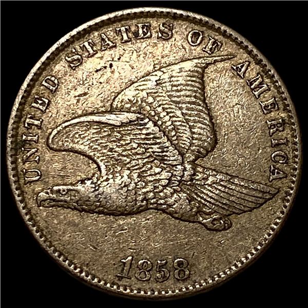 1858 Copper-Nickel Flying Eagle Cent CLOSELY  UNCIRCULATED