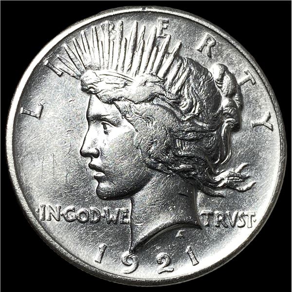 1921 Silver High Relief Peace Dollar CHOICE AU