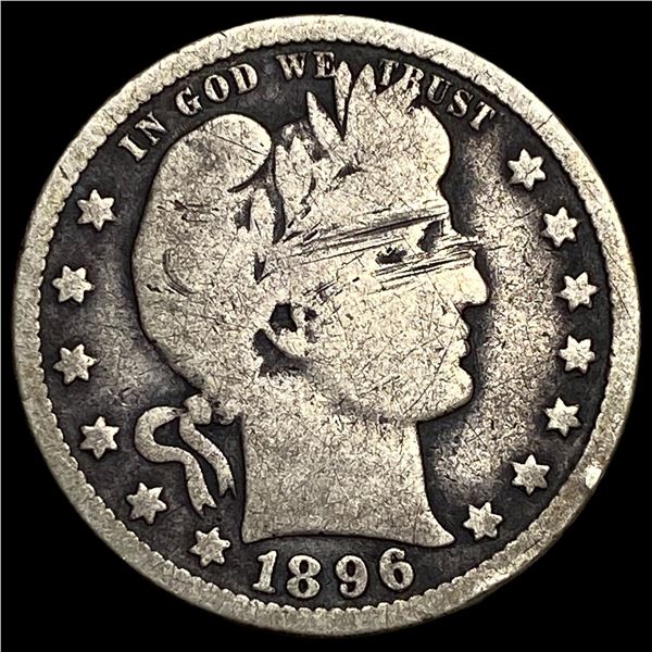 1896-O Silver Barber Quarter LIGHTLY  CIRCULATED