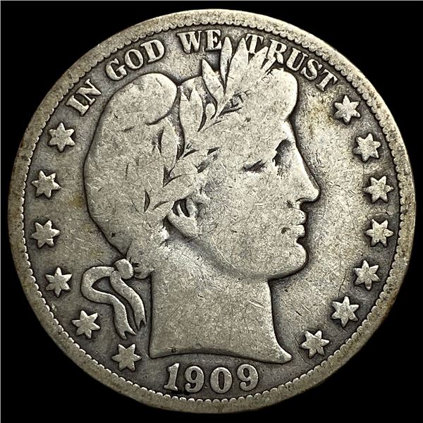 1909-O Silver Barber Half Dollar LIGHTLY  CIRCULATED