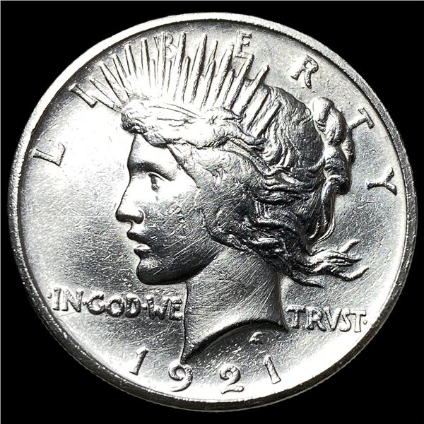1921 Silver High Relief Peace Dollar CHOICE AU