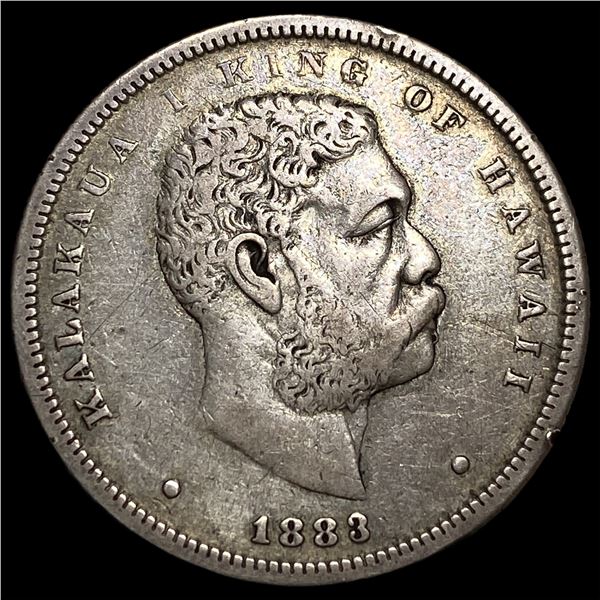 1883 Silver Hawaiian 1/2 Dollar NEARLY  UNCIRCULATED
