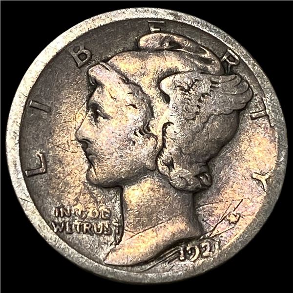 1921-D Silver Mercury Dime LIGHTLY CIRCULATED