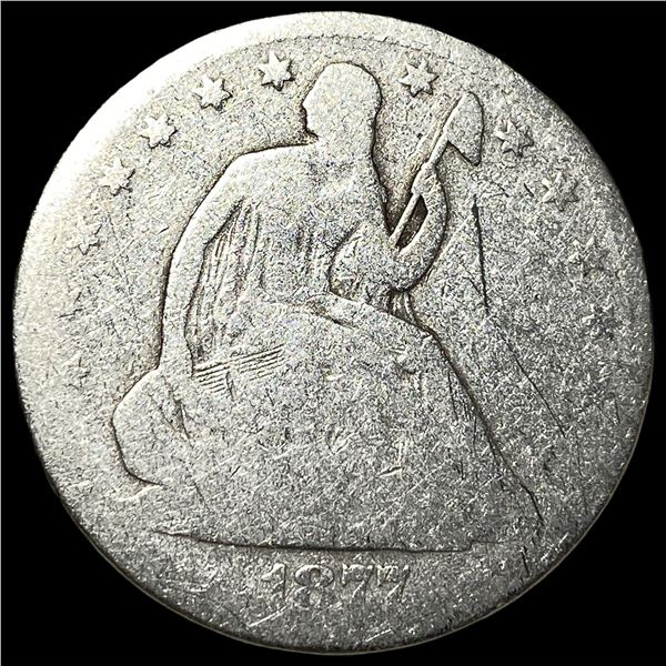 1877 Silver Seated Liberty Half Dollar NICELY CIRCULATED