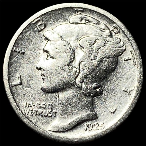 1925-S Silver Mercury Dime CHOICE AU