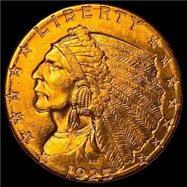 1925-D Indian Head Gold $2.50 Quarter Eagle UNCIRCULATED