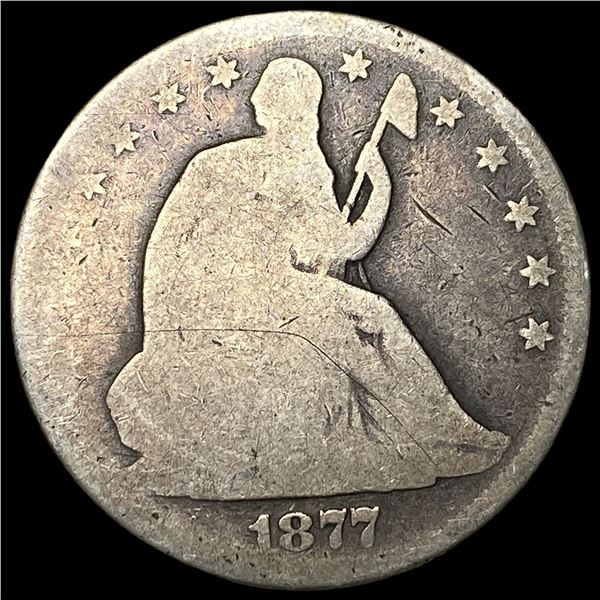 1877 Silver Seated Liberty Half Dollar NICELY CIRCULATED