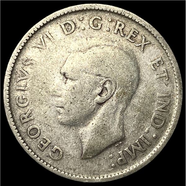 1943 Canada Silver 25 Cents LIGHTLY  CIRCULATED