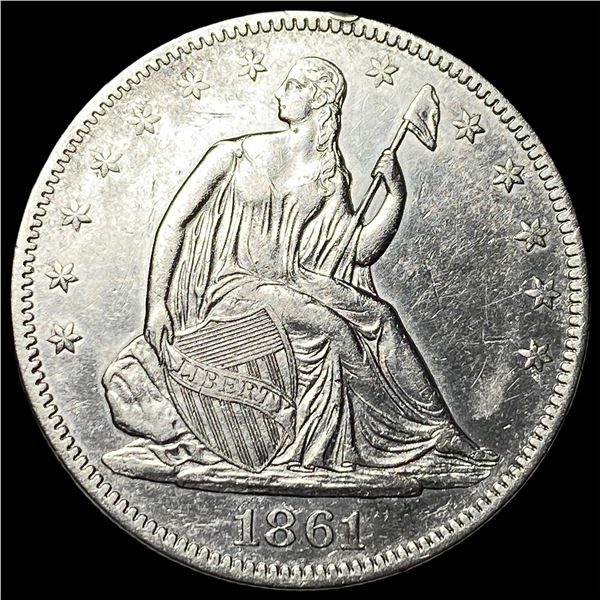 1861 Silver Half Dollar (Seated Liberty)  UNCIRCULATED