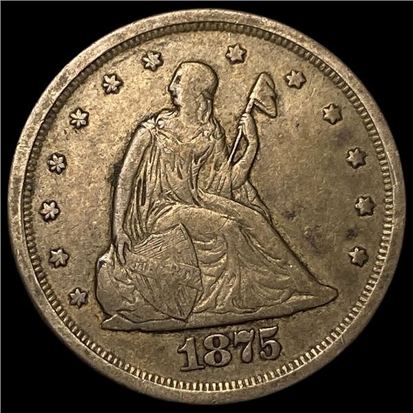 1875-S Silver Twenty Cents NEARLY  UNCIRCULATED