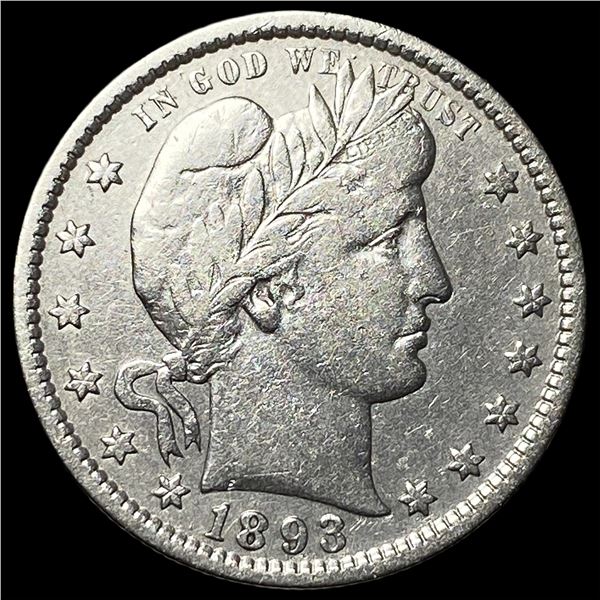 1893-S Silver Barber Quarter NEARLY  UNCIRCULATED