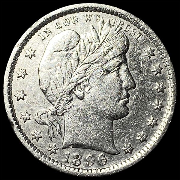 1896-O Barber Silver Quarter CHOICE AU