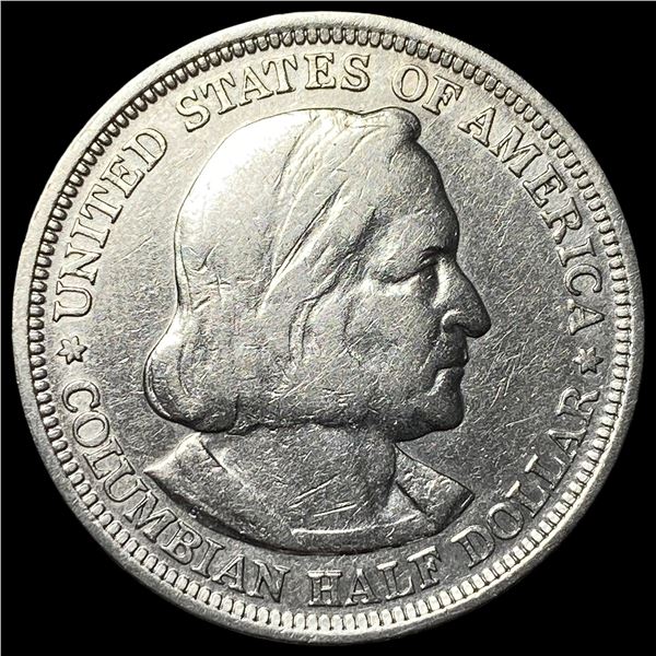 1893 Silver Columbian Half Dollar CHOICE AU