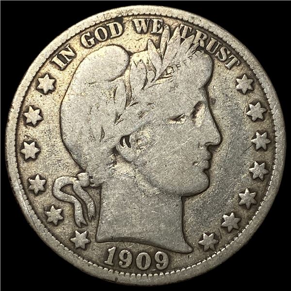 1909-O Silver Barber Half Dollar NEARLY  UNCIRCULATED