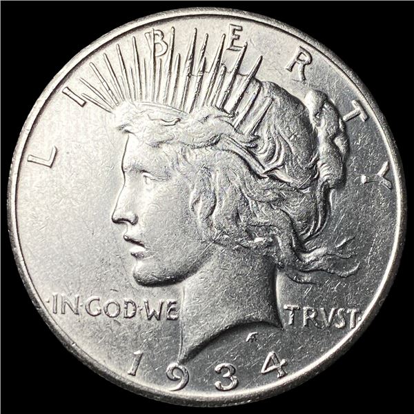 1934-S Silver Peace Dollar CHOICE AU